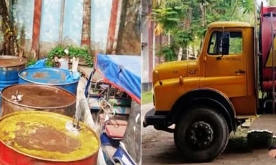 চুয়াডাঙ্গায় লরিভর্তি তেল আটক