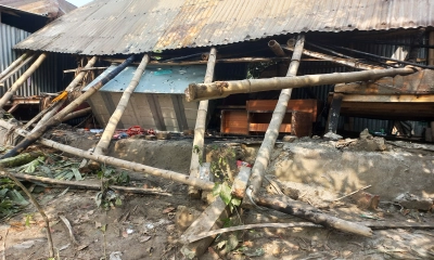 কৃষকের বসতবাড়িতে প্রতিপক্ষের হামলা, এলাকায় উত্তেজনা