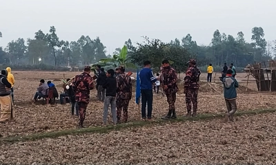 সীমান্তে বিএসএফের সড়ক নির্মাণে বিজিবির বাধা