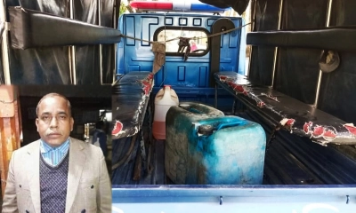 বিএনপি নেতার বাড়ি থেকে জ্বালানি তেল জব্দ