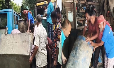 অবৈধভাবে মজুত ১ হাজার ৬৭১ লিটার ডিজেল জব্দ