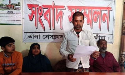 দোষীদের শাস্তির দাবিতে সংবাদ সম্মেলন। ছবি: রূপালী বাংলাদেশ