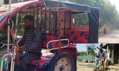 কৃত্রিম পায়ের আশায় দ্বারে দ্বারে ঘুরছেন প্রতিবন্ধী ইসমাইল