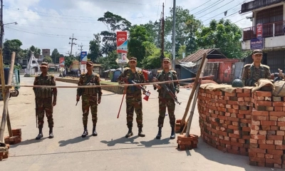 খাগড়াছড়ি জুড়ে কঠোর নিরাপত্তা জোরদার করা হয়েছে। ছবি- সংগৃহীত
