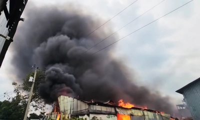 গাজীপুরে ঝুট গুদামে আগুন