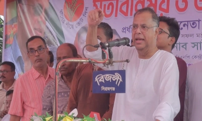 মতবিনিময় সভায় বক্তব্য দেন ইকবাল হাসান মাহমুদ টুকু। ছবি- সংগৃহীত