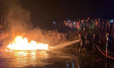 শ্রীমঙ্গলে গ্যাসের পাইপলাইনে আগুন, দগ্ধ ২