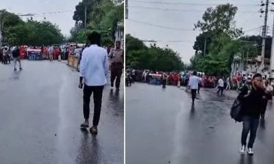 মহাখালী-তেজগাঁও সড়কে গার্মেন্টস শ্রমিকদের অবরোধ