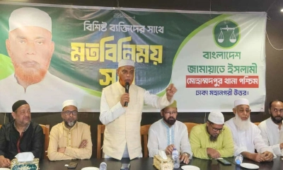 ন্যায়-ইনসাফভিত্তিক সমাজ গঠনে কাজ করছে জামায়াত : মোবারক হোসাইন