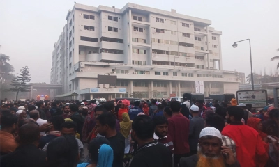 ময়মনসিংহ মেডিকেল কলেজ হাসপাতালে ভয়াবহ আগুন