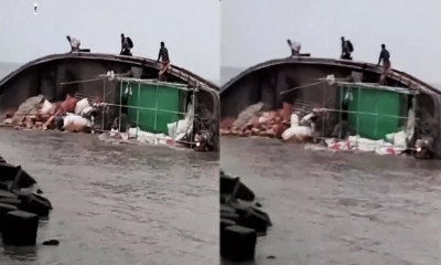 মনপুরা-তজুমুদ্দিন নৌরুটে যাত্রীসহ পণ্যবোঝাই ট্রলার ডুবি