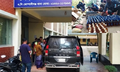 সিলেটে বিপুল পরিমাণ ভারতীয় মদ আটক