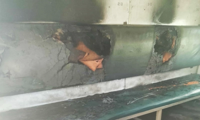 ময়মনসিংহে ট্রেনে আগুন, পেট্রোল ও গানপাউডার উদ্ধার