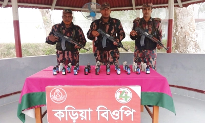 বিজিবির অভিযানে ভারতীয় ফেনসিডিল উদ্ধার