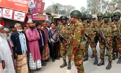নির্বাচনকে ঘিরে সেনাবাহিনীর মহড়া