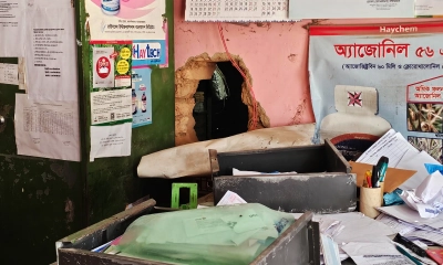 ধামইরহাটে রাতের আঁধারে সিঁধ কেটে দোকানে চুরি