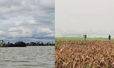ফসলি জমি থেকে বালু উত্তোলনে বাধা দেওয়ায় গুলিবিদ্ধ ৪