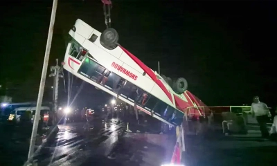 দৌলতদিয়ায় ডুবে যাওয়া সেই বাসের রেজিস্ট্রেশন স্থগিত