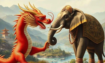 তিয়ানজিনে ‘ড্রাগন-হাতি’র করমর্দন