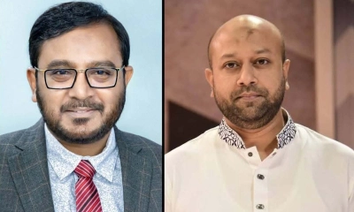 এবি পার্টির চেয়ারম্যান মজিবুর রহমান মঞ্জু ও সাধারণ সম্পাদক ব্যারিস্টার আসাদুজ্জামান ফুয়াদ। ছবি-সংগৃহীত