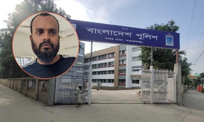ছোট ভাইয়ের স্ত্রীকে কুপিয়ে হত্যার পর বন্দর থানায় ভাসুর আবির। ছবি- রূপালী বাংলাদেশ