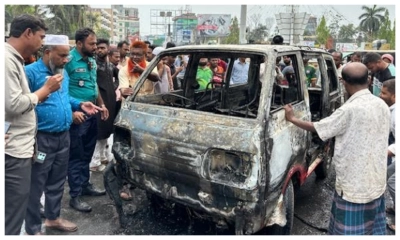 খুলনায় অ্যাম্বুলেন্সে আগুন