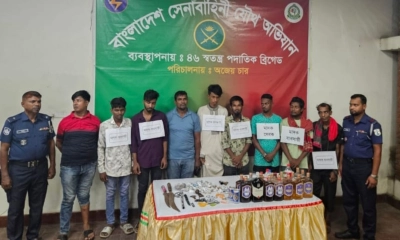 হাজারীবাগে যৌথ বাহিনীর অভিযান, মাদকসহ আটক ২০