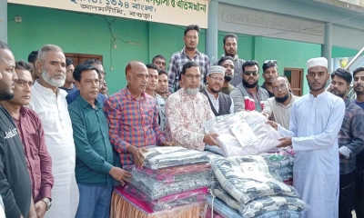 তারেক রহমানের জন্মদিন উপলক্ষে আদমদীঘিতে শীতবস্ত্র বিতরণ