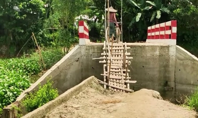 ঘোড়দৌড় নতুনপাড়া এলাকায় নির্মিত ব্রিজ। ছবি- রূপালী বাংলাদেশ
