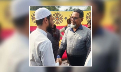 দুপচাঁচিয়ায় বিএনপি ও জামায়াত প্রার্থীর কুশল বিনিময়