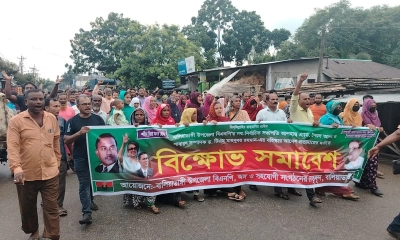 বিএনপির দুই নেতার বহিষ্কারাদেশ প্রত্যাহারের দাবিতে বিক্ষোভ