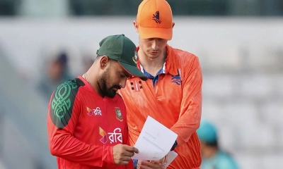 ফ্লাডলাইটের সমস্যায় বাংলাদেশ-নেদারল্যান্ডসের খেলা বন্ধ