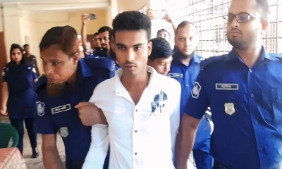 আদালতে প্রধান অভিযুক্ত হৃদয় খান।  ছবি- রূপালী বাংলাদেশ
