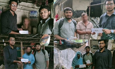 বন্যার্তদের পাশে বাকৃবির চট্টলা সমিতি, নগদ সহায়তা পেল ৮০ পরিবার 