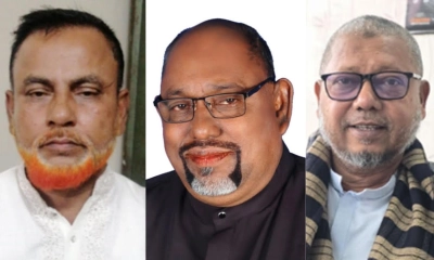 চাঁদপুরে বহিস্কার হওয়া তিন নেতা। ছবি- রূপালী বাংলােদেশ