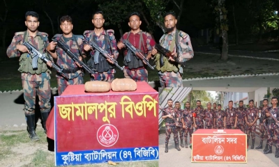 কুষ্টিয়ায় দশ হাজার ইয়াবাসহ চোরাচালান পণ্য জব্দ