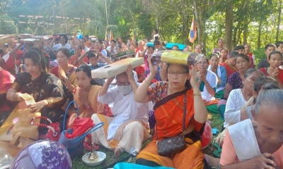 বৌদ্ধ ধর্মাবলম্বীদের মহান দানোত্তম কঠিন চীবর দান ধর্মীয় অনুষ্ঠান পালিত। রূপালী বাংলাদেশ বৌদ্ধ ধর্মাবলম্বীদের মহান দানোত্তম কঠিন চীবর দান ধর্মীয় অনুষ্ঠান পালিত। রূপালী বাংলাদেশ