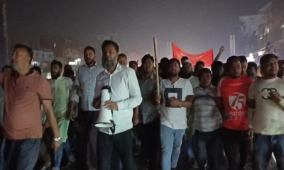 বিক্ষোভ মিছিল করেছেন সিদ্ধিরগঞ্জ থানা যুবদলের নেতাকর্মীরা।    ছবি- রূপালী বাংলাদেশ