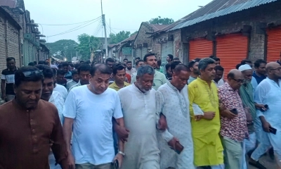 নাসীরুদ্দীন পাটওয়ারীর মিথ্যা অপবাদের প্রতিবাদে শৈলকুপা বিএনপির বিক্ষোভ