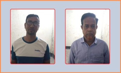 গ্রেপ্তার আওয়ামী লীগের দুই নেতা। ছবি- রূপালী বাংলাদেশ