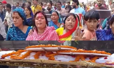 মরদেহ কাঁধে নিয়ে বিচারের দাবিতে রাস্তায় স্বজনরা