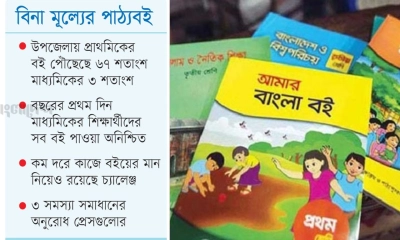 অনেক ‘ফ্যাক্টরে’ ঝুলে আছে  মাধ্যমিকের নতুন বই বিতরণ