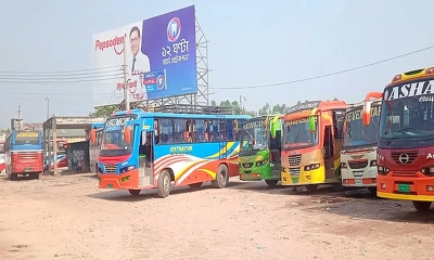 রংপুর-নীলফামারী রুটে বাস চলাচল বন্ধ