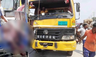 বাস-ট্রাকের সংঘর্ষে প্রাণ গেল ট্রাকচালকের