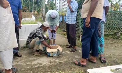 জীবিত নবজাতককে  দাফনের চেষ্টা পালিয়েছেন স্বজনরা