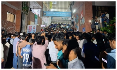 সোহরাওয়ার্দী হলের ফল পুনর্গণনার দাবিতে ছাত্রদলের বিক্ষোভ, প্রোভিসি অবরুদ্ধ