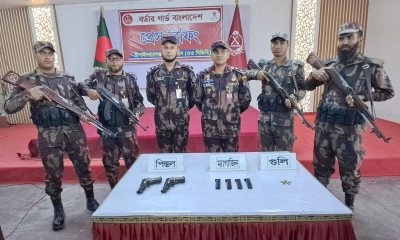 আবারো চাঁপাইনবাবগঞ্জ সীমান্তে অস্ত্রের চালান জব্দ