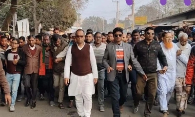নাচোলে বিএনপি প্রার্থীর নির্বাচনি প্রচারণা শুরু