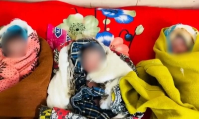 চাটখিলে একসঙ্গে তিন সন্তানের জন্ম। ছবি- রূপালী বাংলাদেশ
