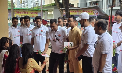 বিজয়া দশমীতে ছাত্রদল নেতা তারিকের ভিন্নধর্মী কর্মসূচি